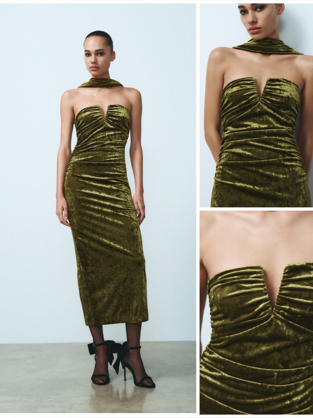 ZARA ~ VELVET HONOUR WORD DRESS